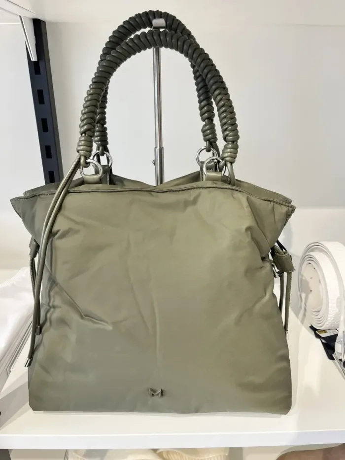Marella nylon shoulder tote styled at Lejose Fashion House