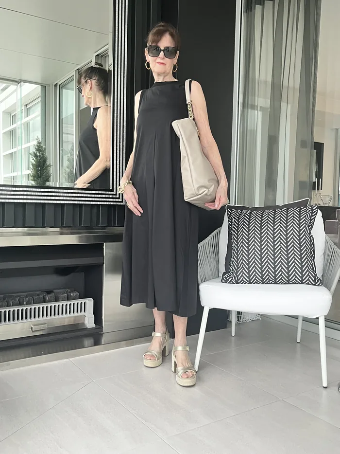 Gran Sasso knit dress with Nero Giardini bag and shoes, styled at Lejose Fashion House