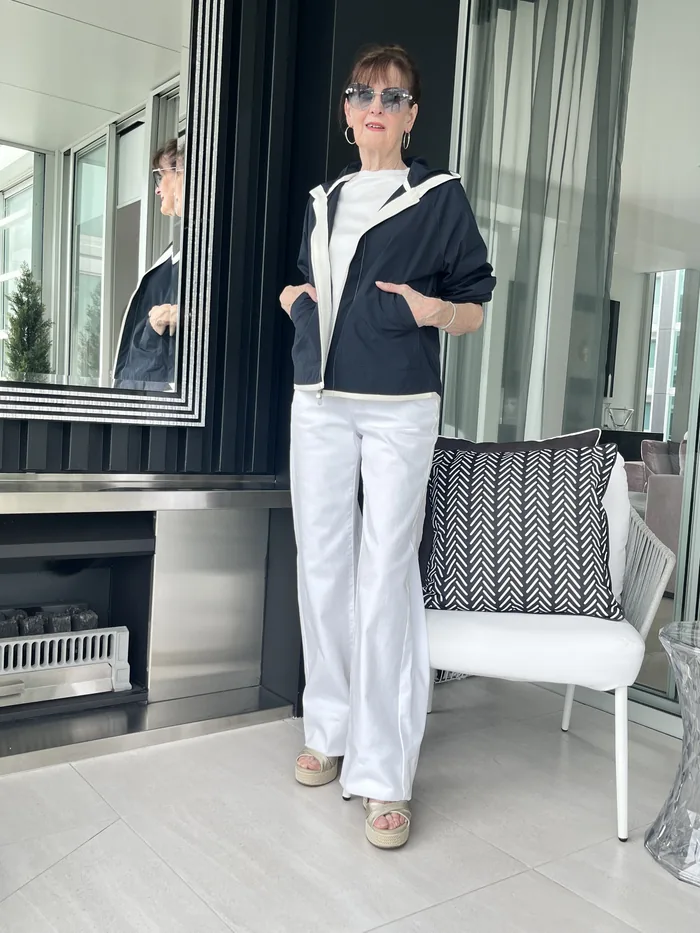 Gran Sasso knit jacket and tee styled at Lejose Fashion House