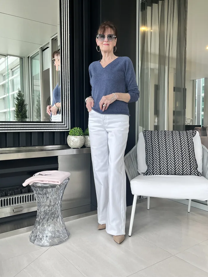 Gran Sasso cashmere sweater styled at Lejose Fashion House